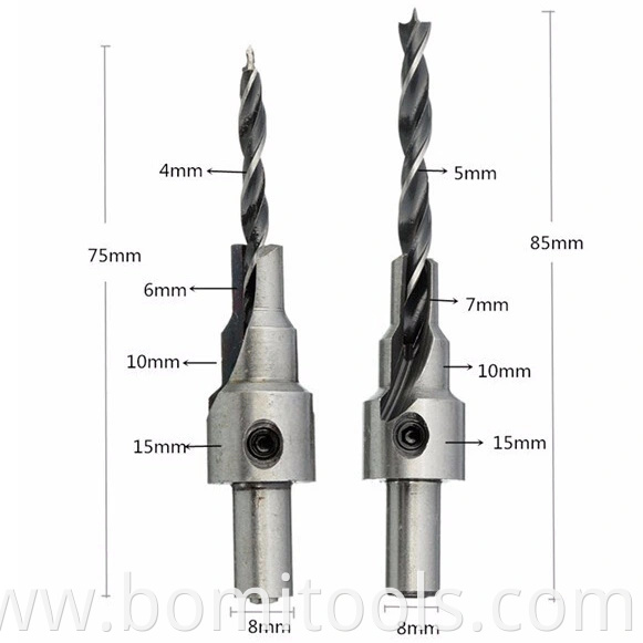 Clearance HSS Drill Bits Factory Power Tool Customized Hex Shank Tapered Drill Bit